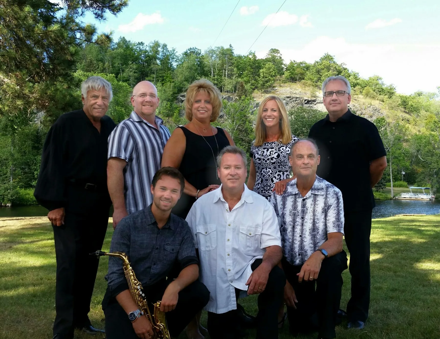 Jazz Spectrum band members outdoors