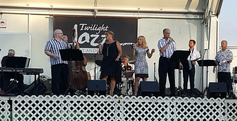Jazz Spectrum performing on an outdoor stage
