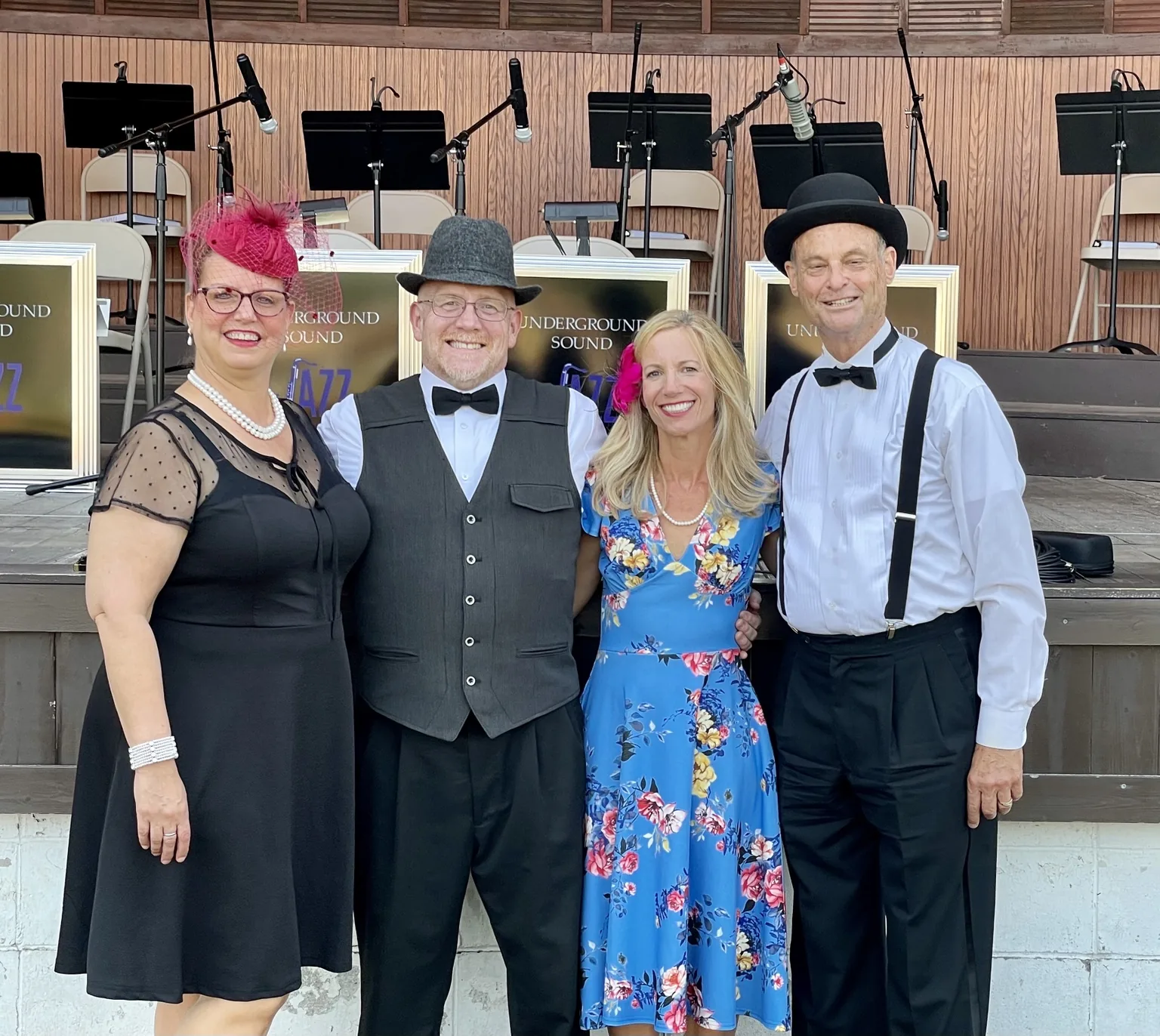 Jazz Spectrum vocal quartet together
